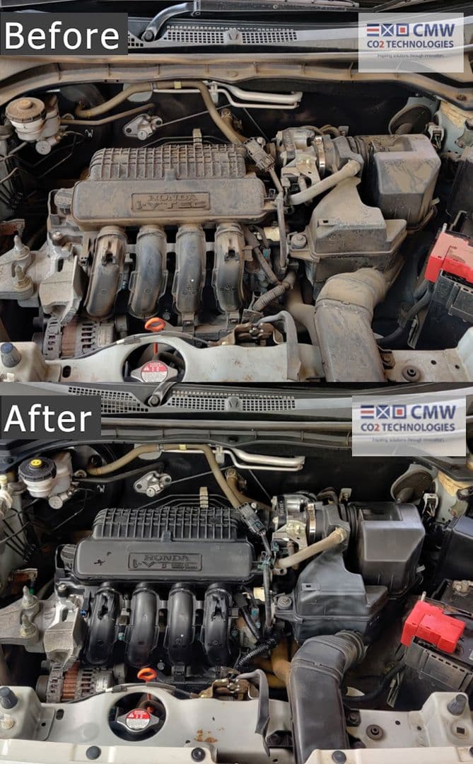 Engine Cleaning Before and After CMW CO2 Technologies